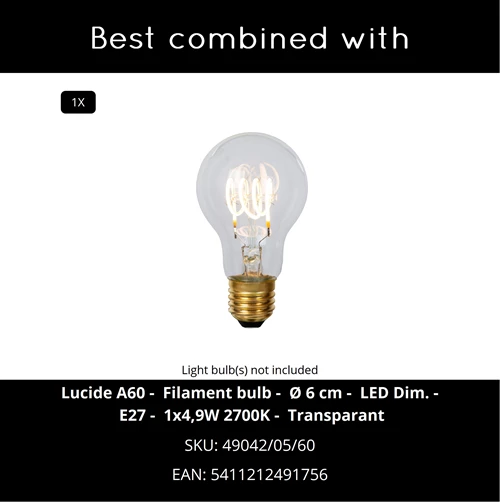 Lucide RUNA - Hanglamp - Ø 35 cm - 1xE27 - Roze | Essential - CROSSSELL